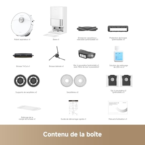 Dreame L40 Ultra Robot Aspirateur 19000 Pa avec Serpillière et Dock