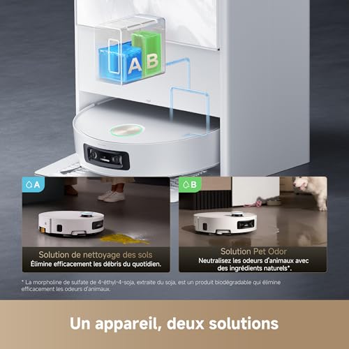 Dreame Aqua10 Ultra Robot Aspirateur Laveur avec Vidage Automatique 25000Pa