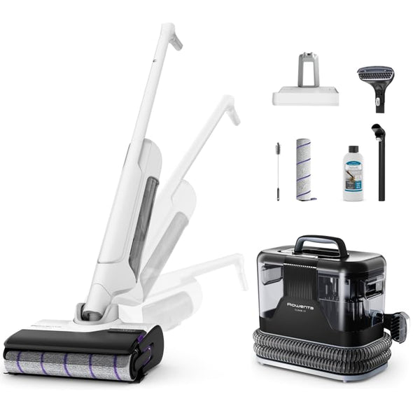 Rowenta X-Clean 10 & Clean It Aspirateur Laveur Sans Fil Sols Durs et Tapis