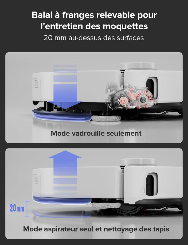Roborock S8 MaxV Ultra Robot Aspirateur Laveur 10000Pa avec Station 8-en-1