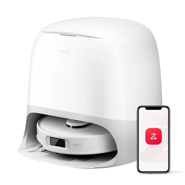 Roborock Q Revo Curv S5X Robot Aspirateur Laveur 18500Pa avec Station Multifonction