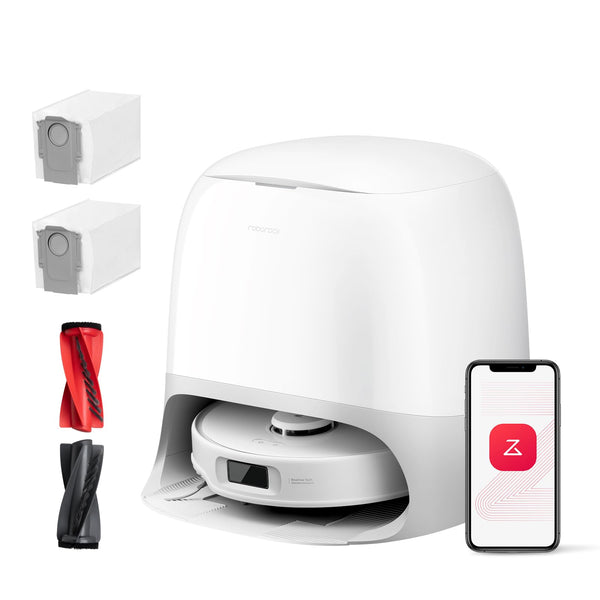 Roborock Qrevo Curv S5X Robot Aspirateur Laveur 18500Pa avec Station Multifonction