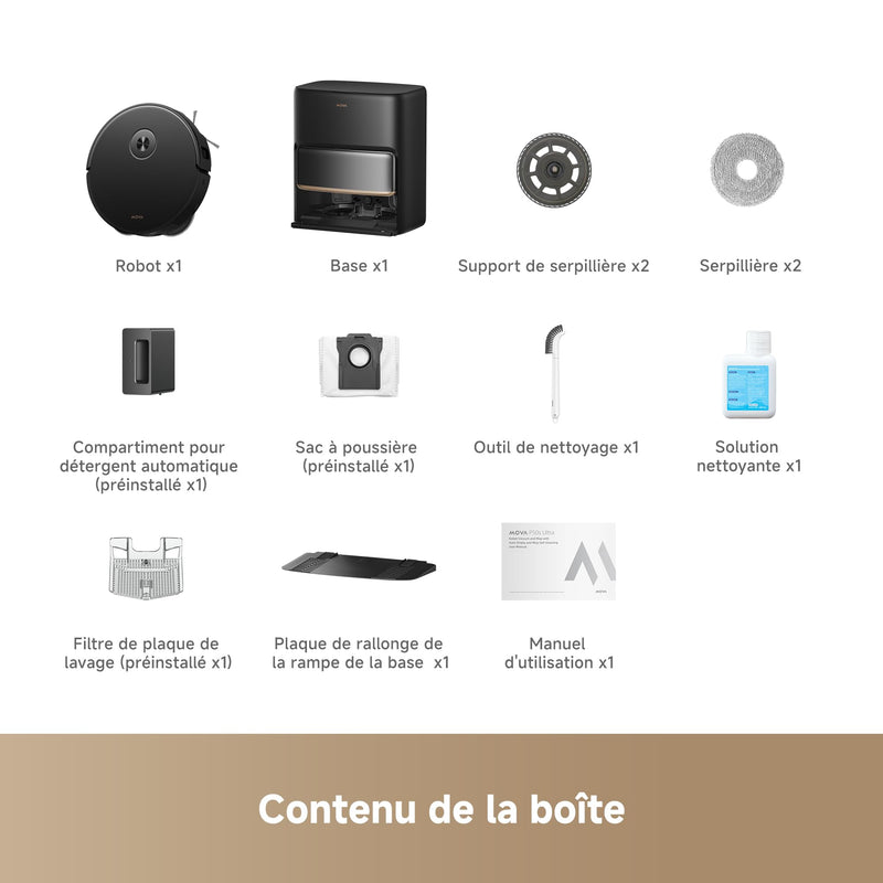 MOVA P50s Ultra Robot Aspirateur Laveur avec Vidage Automatique 24000Pa