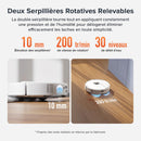 Roborock Q Revo Curv S5X Robot Aspirateur Laveur 18500Pa avec Station Multifonction