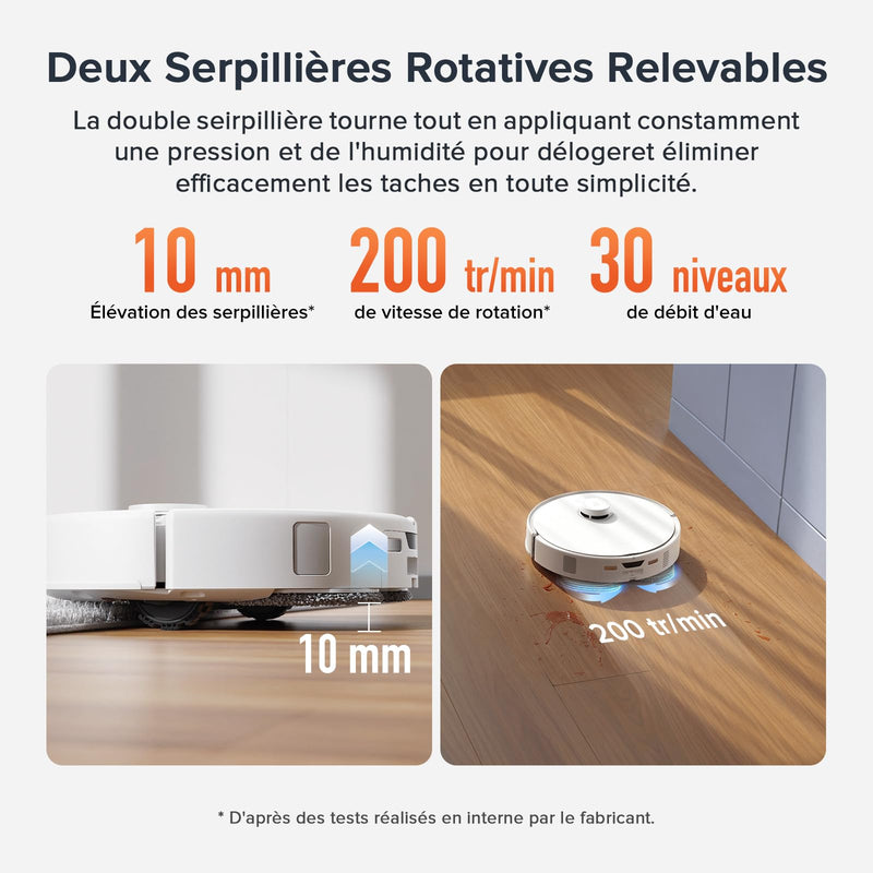 Roborock Q Revo Curv S5X Robot Aspirateur Laveur 18500Pa avec Station Multifonction