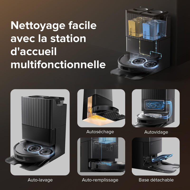 Roborock Qrevo S Set Robot Aspirateur Laveur 7000Pa avec Station Multifonction