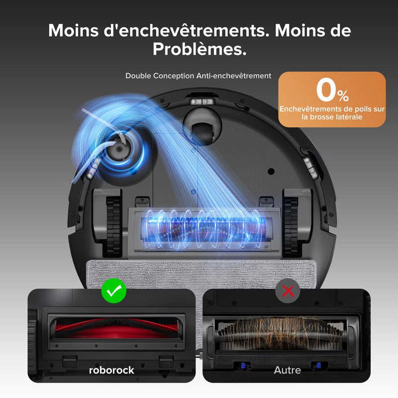 Roborock Q10 S5+ Robot Aspirateur Laveur 10000Pa avec Station