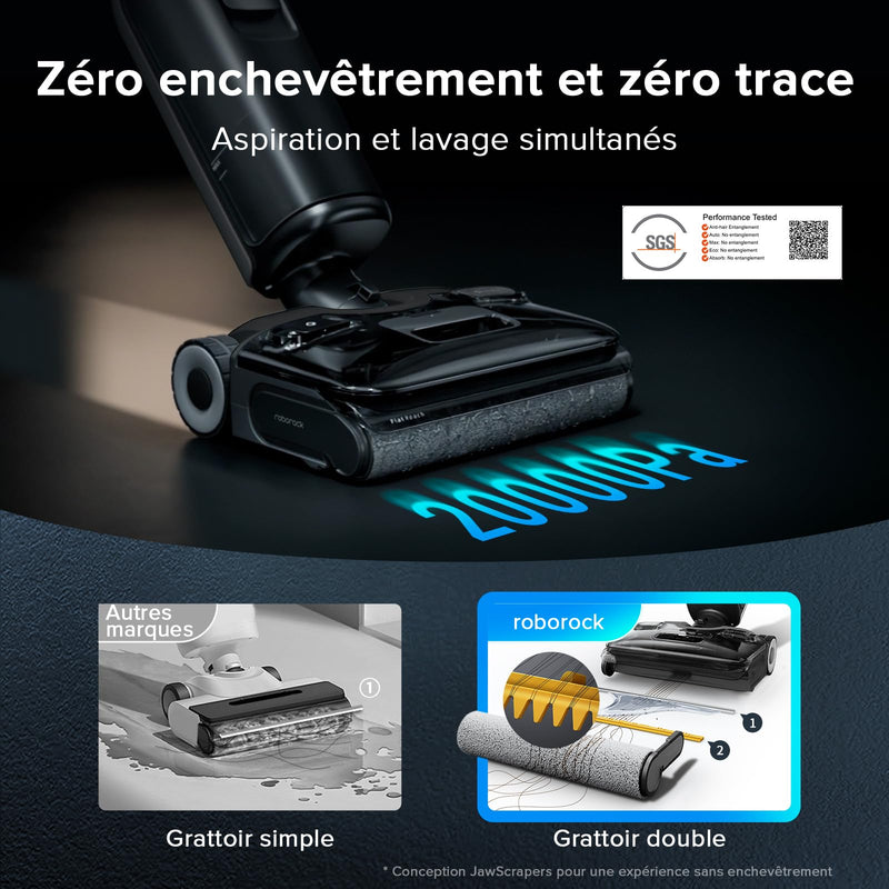 Roborock F25 ACE Combo Robot Aspirateur Laveur 20000Pa 5-en-1