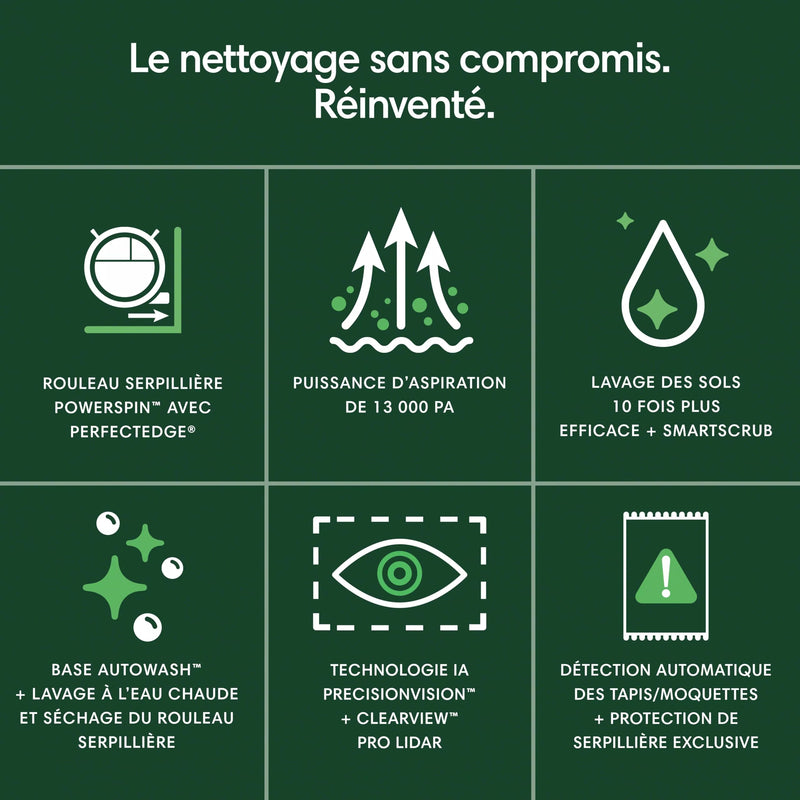 iRobot Roomba Max 705 Combo Robot Aspirateur Laveur avec Base AutoWash Noir