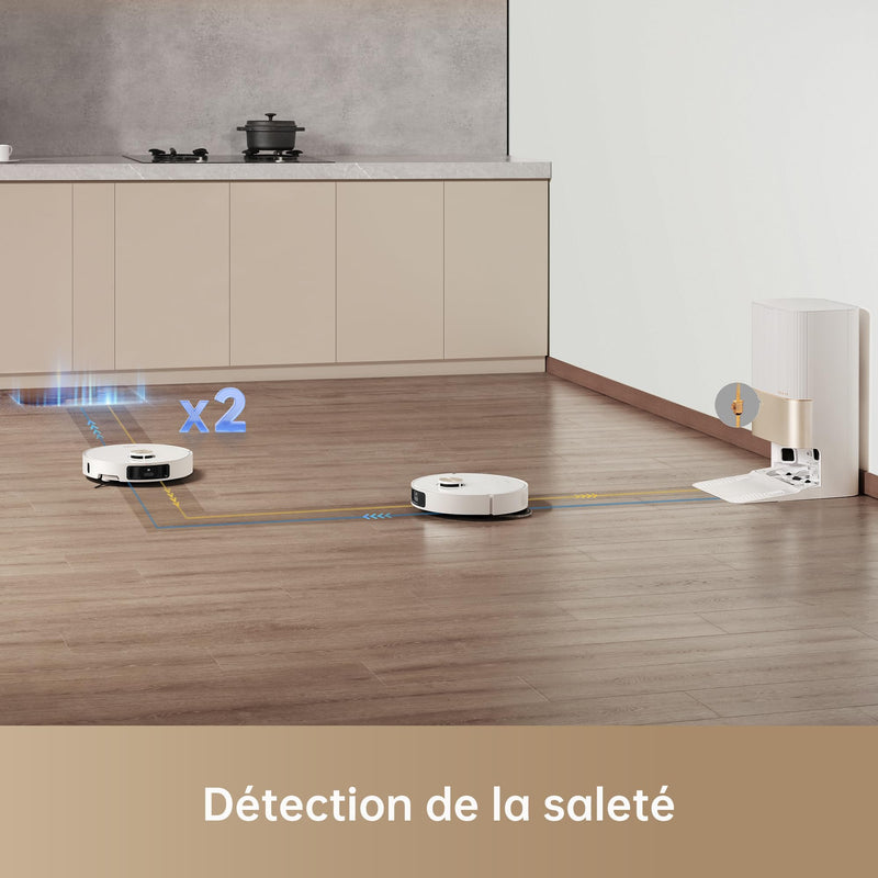 Dreame X40 Ultra Robot Aspirateur 12000 Pa avec Serpillière