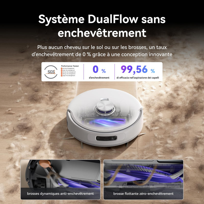 Narwal Freo Z10 Ultra Robot Aspirateur Laveur avec Station Tout-en-Un Argent