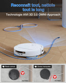 ECOVACS T50 Pro Omni Gen2 Robot Aspirateur Laveur 21000Pa Lavage Chaud 75℃ Blanc
