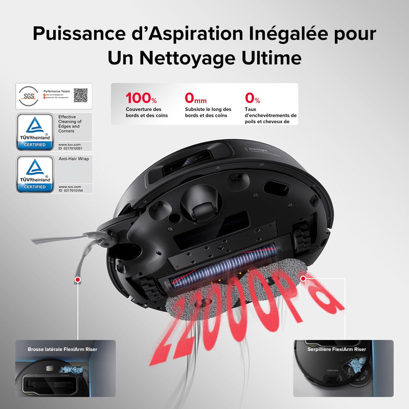 Roborock Saros Z70 Robot Aspirateur Laveur avec Station Multifonction 22000Pa