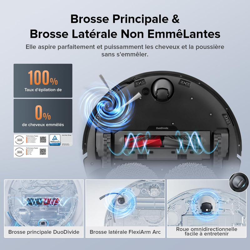 Roborock Q Revo Edge S5A Robot Aspirateur Laveur 18500Pa