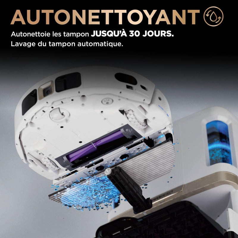 Shark PowerDetect Robot Aspirateur Laveur avec Base Auto-Vidage Blanc