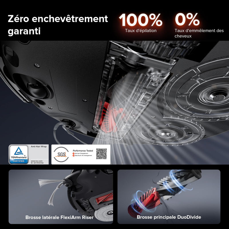 Roborock Saros 10R RDS Robot Aspirateur 22000Pa avec Station Multifonction