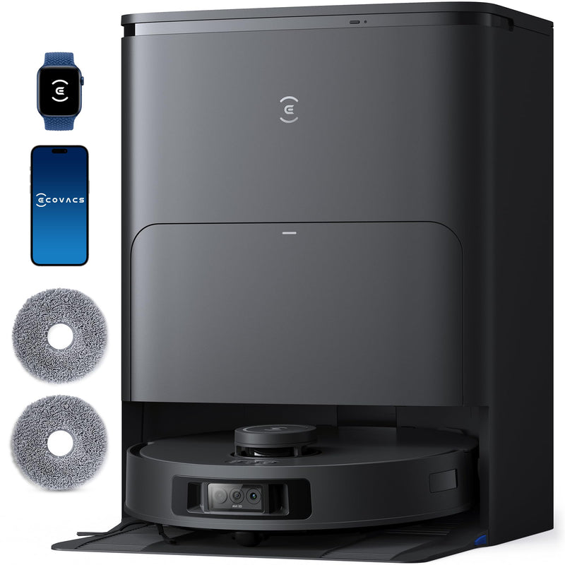 ECOVACS T30S Pro Omni Robot Aspirateur Laveur 11000Pa avec Station Noir