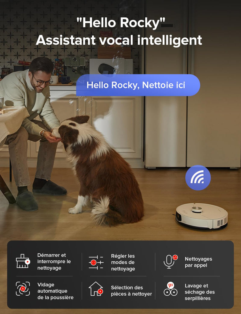 Roborock S8 MaxV Ultra Robot Aspirateur Laveur 10000Pa avec Station 8-en-1