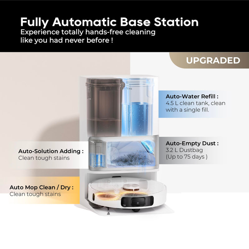 Dreame L10s Ultra Gen2 Robot Aspirateur Laveur 10000Pa Auto-Vidage