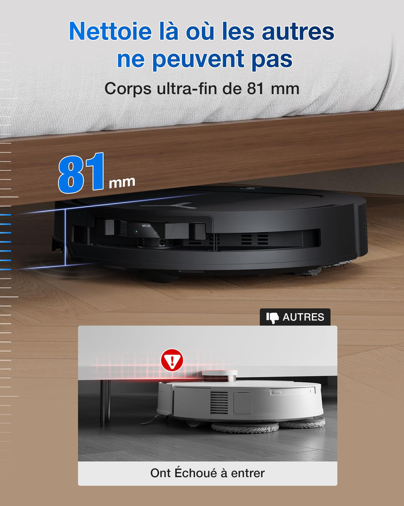 ECOVACS T50 Pro Omni Gen2 Robot Aspirateur Laveur 21000 Pa avec Station