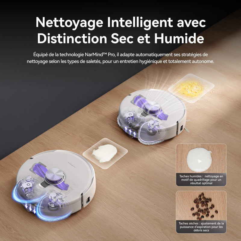 Narwal Freo Z10 Ultra Robot Aspirateur Laveur avec Station Tout-en-Un Argent