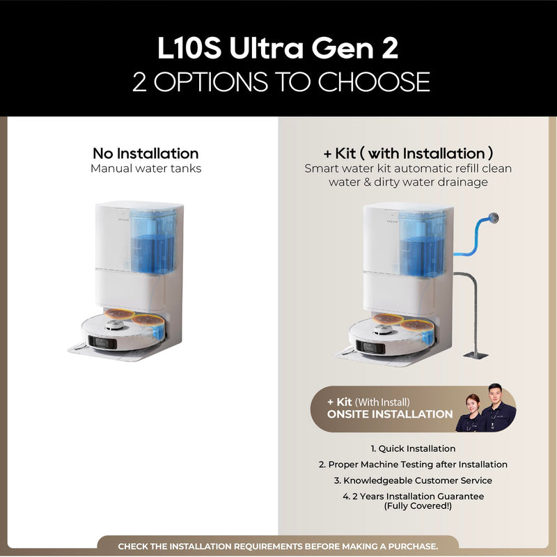 Dreame L10s Ultra Gen2 Robot Aspirateur Laveur 10000Pa Auto-Vidage