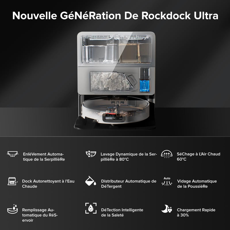 Roborock Saros 10 Robot Aspirateur 22000 Pa avec Station Tout-en-un