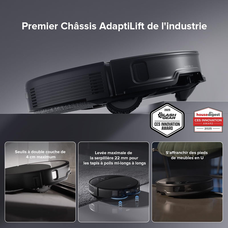 Roborock Saros 10R Robot Aspirateur Laveur avec Station Multifonction 7,98cm