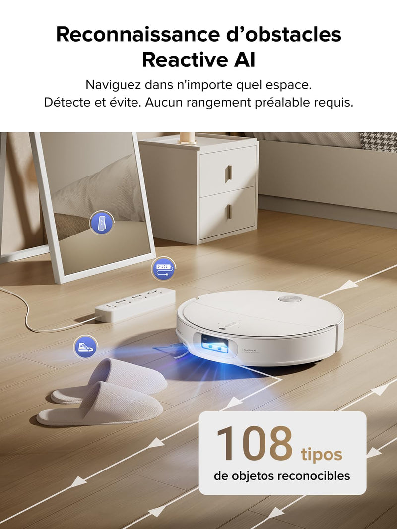 Roborock Qrevo CurvX Robot Aspirateur Laveur 22000Pa avec Station Multifonction 3.0