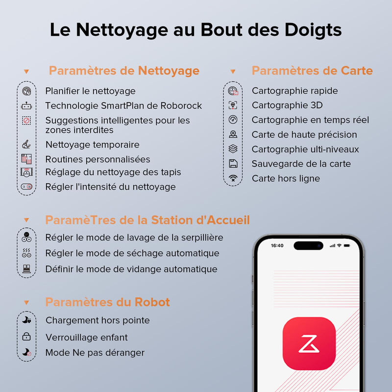 Roborock Q Revo Edge S5A Robot Aspirateur Laveur 18500Pa