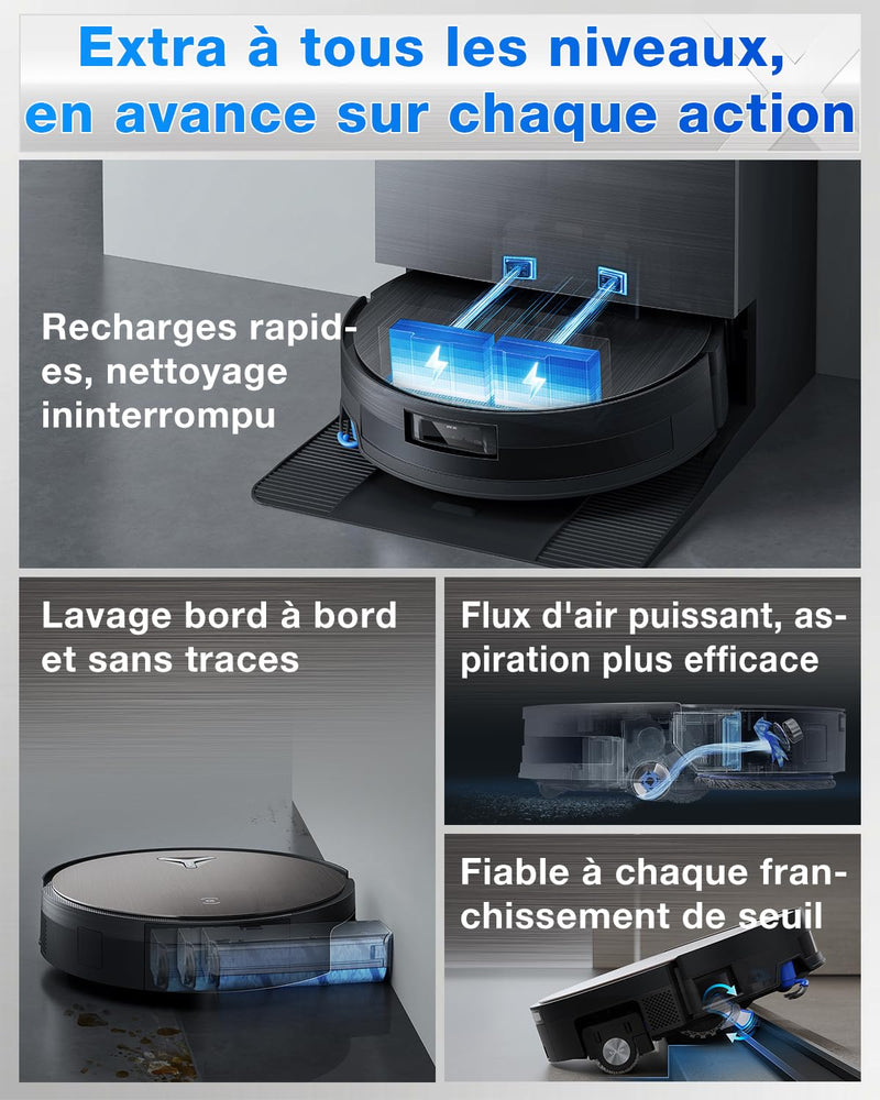ECOVACS DEEBOT X11 Pro Robot Aspirateur Laveur 19500Pa avec Station