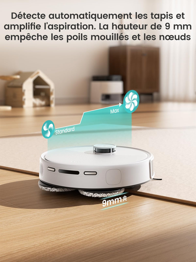 Lefant M3 Robot Aspirateur Laveur 12000Pa avec Station Multifonction