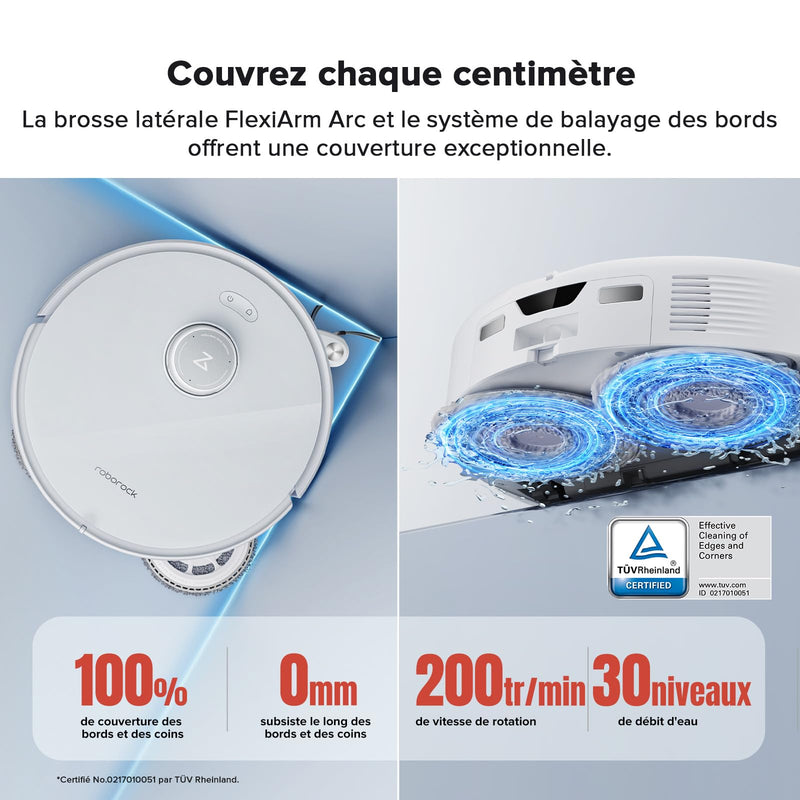 Roborock Qrevo Curv Robot Aspirateur Laveur 18500Pa HyperForce