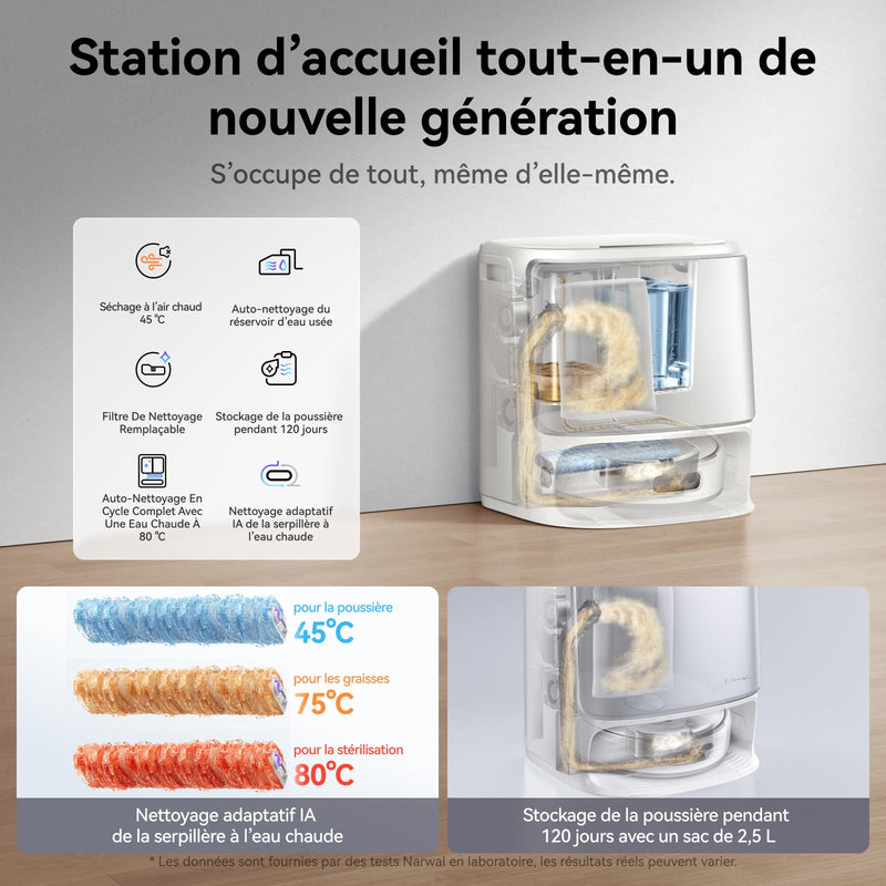 Narwal Flow Robot Aspirateur Laveur 22000Pa avec Station
