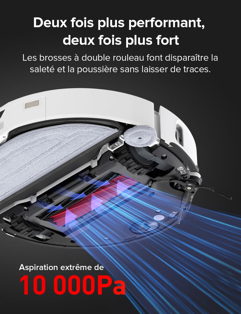 Roborock S8 MaxV Ultra Robot Aspirateur Laveur 10000Pa avec Station 8-en-1