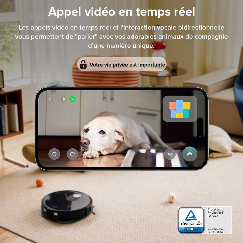 Roborock Q Revo Slim Robot Aspirateur Laveur 11000Pa avec Station 8-en-1