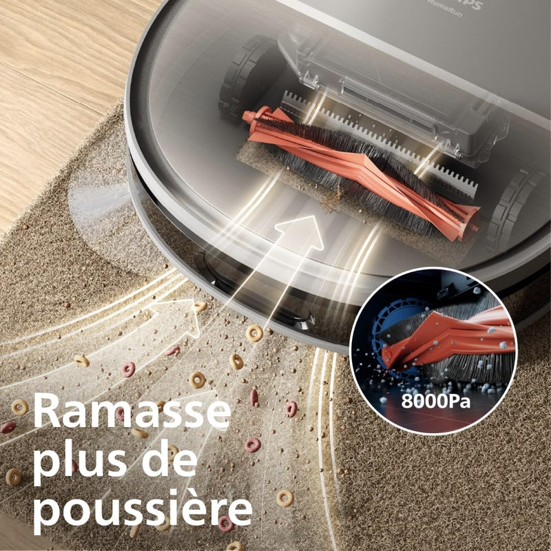 Philips Homerun 9000 Robot Aspirateur Laveur Puissance Élevée XU9100/10
