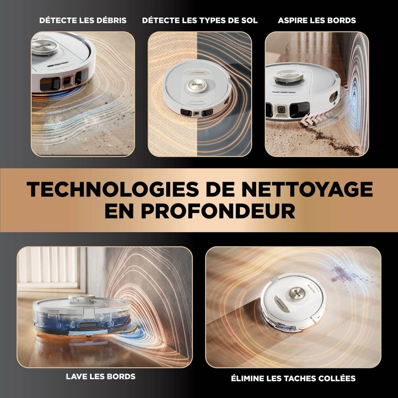 Shark PowerDetect Robot Aspirateur Laveur avec Base Auto-Vidage Blanc