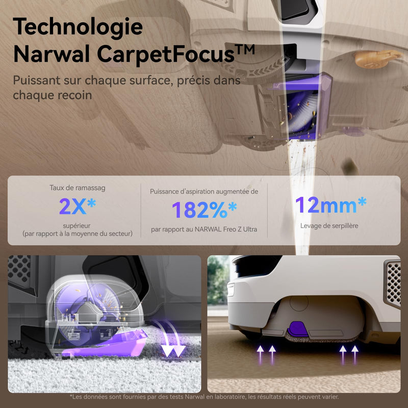 Narwal Flow Robot Aspirateur Laveur 22000Pa avec Station