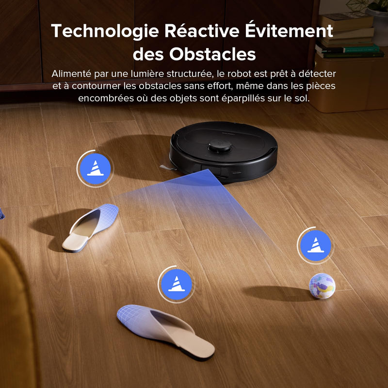 Roborock QV 35S Robot Aspirateur 10000Pa avec Station Tout-en-Un