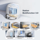 Roborock Q Revo Curv S5X Robot Aspirateur Laveur 18500Pa avec Station Multifonction