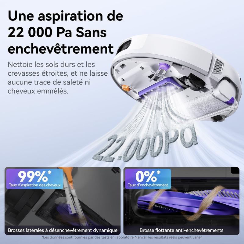 Narwal Flow Robot Aspirateur Laveur 22000Pa avec Station