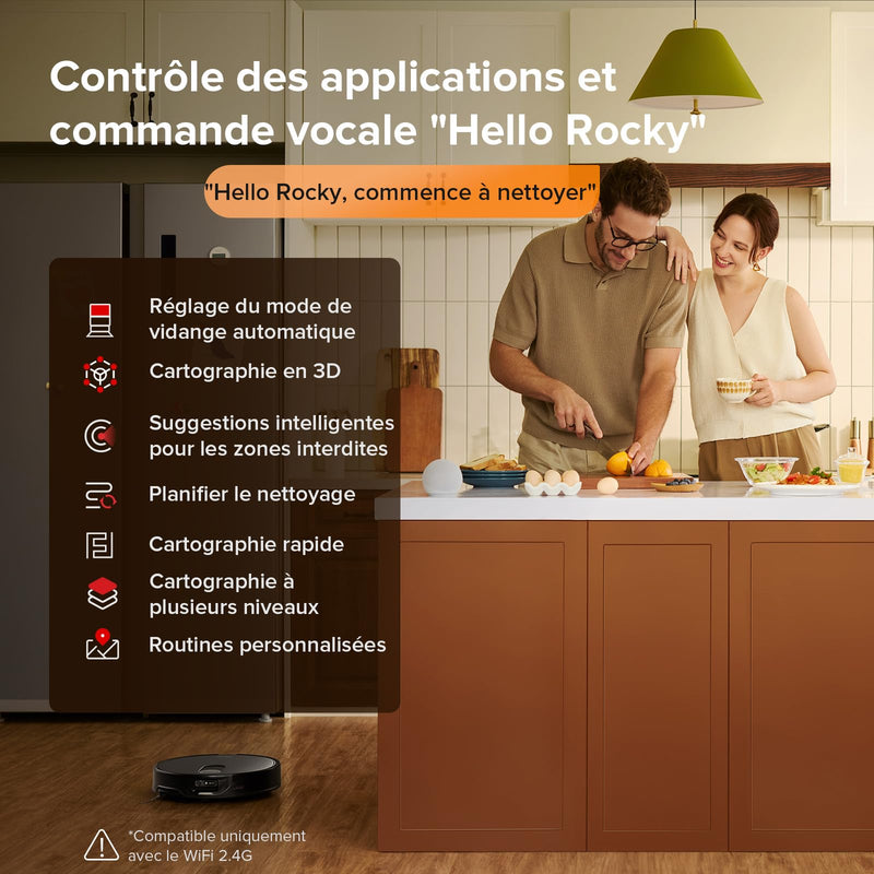 Roborock Q Revo Slim Robot Aspirateur Laveur 11000Pa avec Station 8-en-1