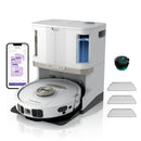 Shark PowerDetect Robot Aspirateur Laveur avec Base Auto-Vidage Blanc