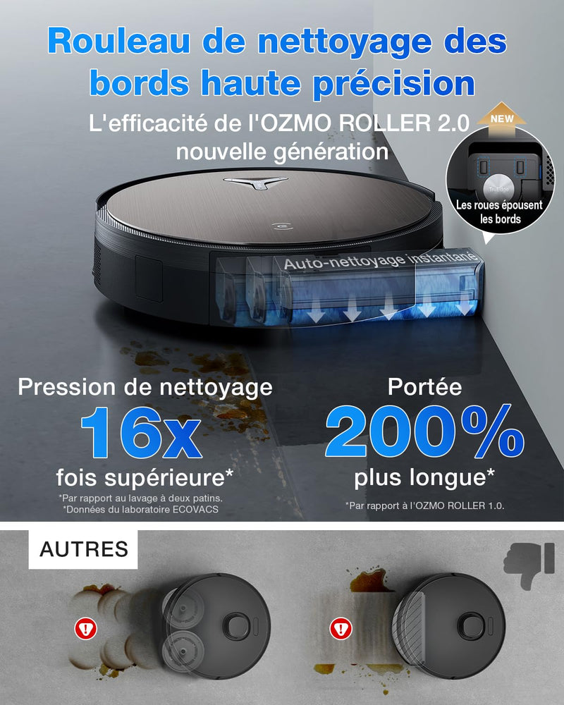 ECOVACS DEEBOT X11 Pro Robot Aspirateur Laveur 19500Pa avec Station