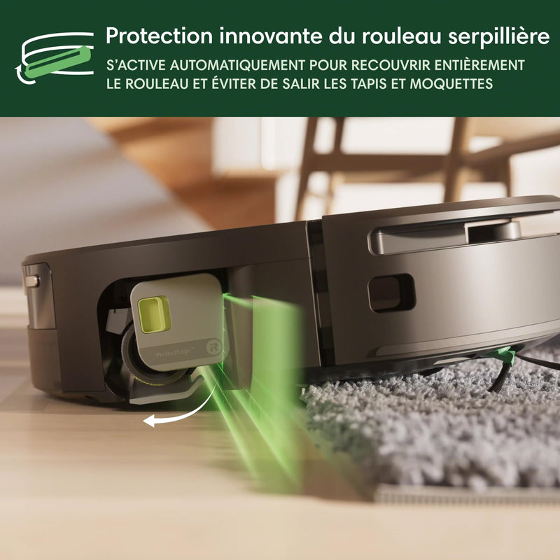 iRobot Roomba Max 705 Combo Robot Aspirateur Laveur avec Base AutoWash Noir