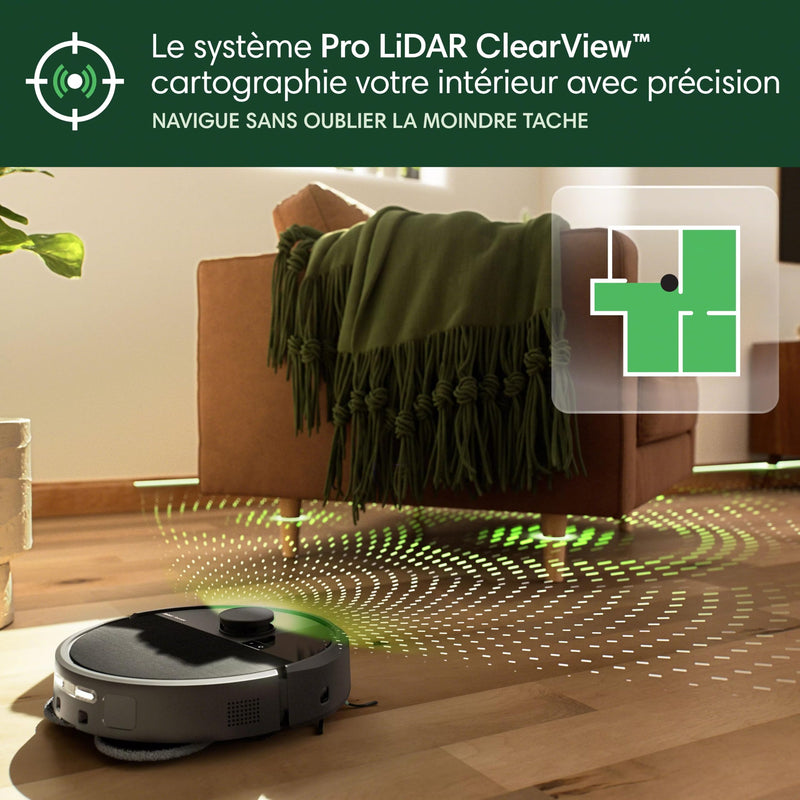 iRobot Roomba Plus 505 Combo Robot Aspirateur Laveur avec Base AutoWash Noir