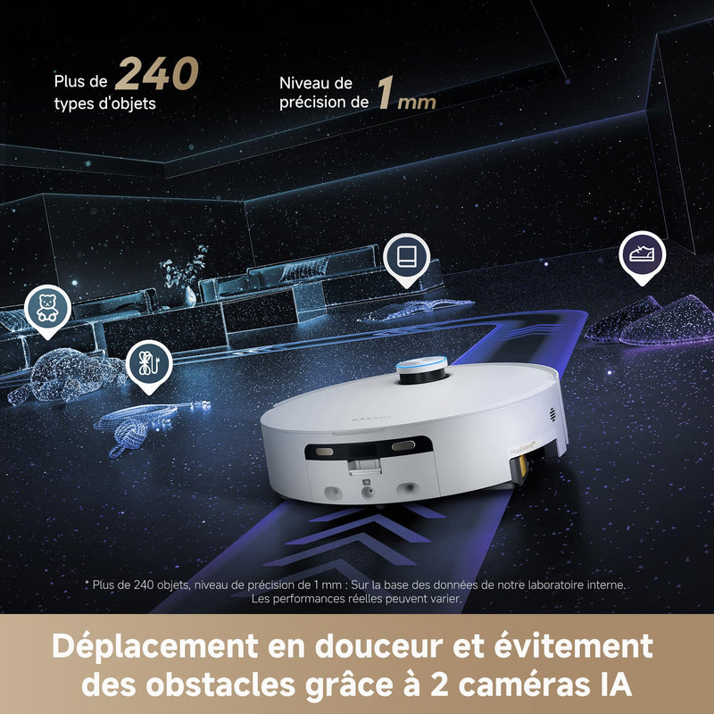 Dreame Aqua10 Ultra Robot Aspirateur Laveur avec Vidage Automatique 25000Pa