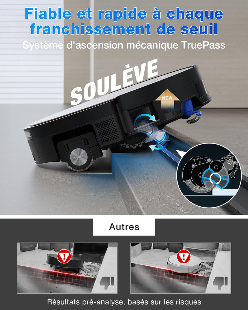 ECOVACS X11 Omni Cyclone Robot Aspirateur Laveur 19500Pa avec Vidage Automatique