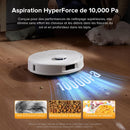 Roborock QV 35S Robot Aspirateur 10000Pa avec Station Tout-en-Un Blanc